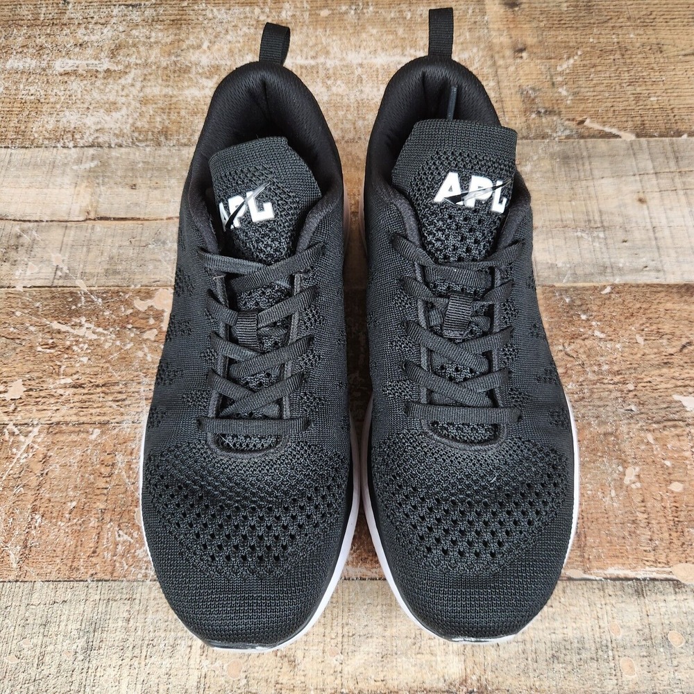 APL TechLoom PRO Womens Sz 10.5 Black Knit Athletic Classic Running Sneaker Shoe - Picture 9 of 10